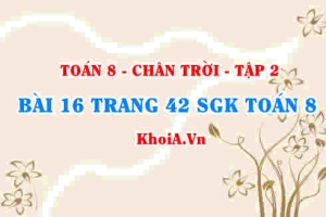 Bài 16 trang 42 Toán 8 Chân trời sáng tạo Tập 2